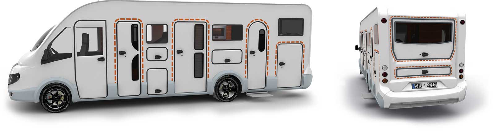 Satisfied tegos customers with Sunlight caravans and RVs